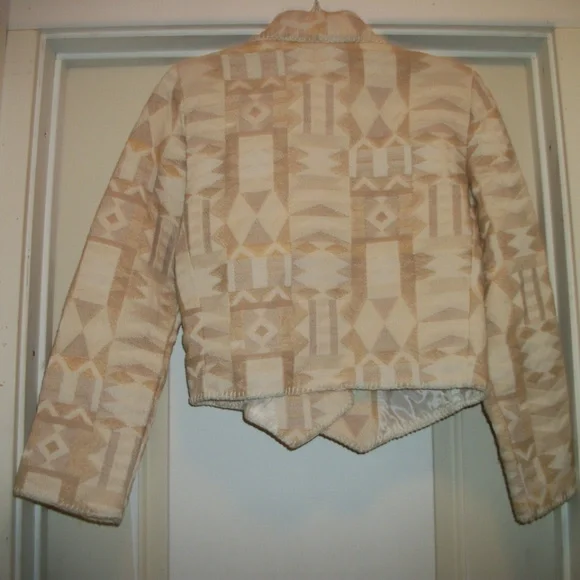 TRENDING COWGIRL SOUTHWEST STY CROPPED LADY COTTON JACKET LG - Picture 3 of 3